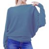 Batwing Sleeves Dolman Loose Knitted Sweaters For Women's - Image 4