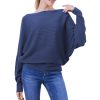 Batwing Sleeves Dolman Loose Knitted Sweaters For Women's - Image 6