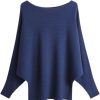 Batwing Sleeves Dolman Loose Knitted Sweaters For Women's - Image 7