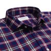 Flannel Twill Check Shirt Blue - Image 5