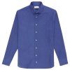 Flannel Twill Polka Dot Shirt Blue - Image 3