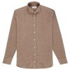 Flannel Oxford Shirt Brown - Image 3