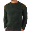 Chunky Wool Ribbed Shooting Jumper For Men's - Image 4