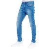 Slim Fitted Ripped Jeans - Mid Blue - Image 4