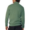 Green Plain Regular Fit Cotton Premium Quarter Zip Jumper - Image 7