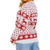 Knitted Reindeer Snowflake Print Sweater for Women - Image 7