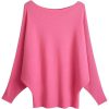 Batwing Sleeves Dolman Loose Knitted Sweaters For Women's - Image 3