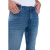 Light Blue Dobby Slim Fit Jeans for Men - Image 4