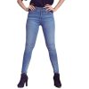 Light Blue Skinny Denim Jeans For Women's - Image 2