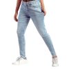 Light Skinny Denim with Raw Hem for Women - Image 3