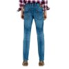 Medium Blue Straight Fitted Jeans - Image 4