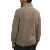 Neutral Relaxed Fit Textured Zip Neck Jumper - Image 3