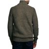 Neutral Relaxed Fit Textured Zip Neck Jumper - Image 5