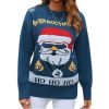 Print Long Sleeve Crew Neck Ladies Sweater - Image 11