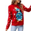 Print Long Sleeve Crew Neck Ladies Sweater - Image 4