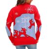 Print Long Sleeve Crew Neck Ladies Sweater - Image 4