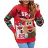 Print Long Sleeve Crew Neck Ladies Sweater - Image 2