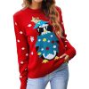 Print Long Sleeve Crew Neck Ladies Sweater - Image 3