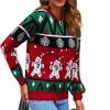 Print Long Sleeve Crew Neck Ladies Sweater - Image 6