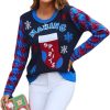 Print Long Sleeve Crew Neck Ladies Sweater - Image 9