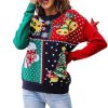 Print Long Sleeve Crew Neck Ladies Sweater - Image 12