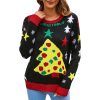 Print Long Sleeve Crew Neck Ladies Sweater - Image 6