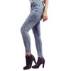 Skinny Denim With Cut & Sew Raw Hem For Women's - Image 2