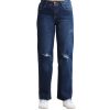 Wide Leg Distressed Denim For Women's - Image 4