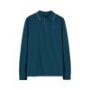 Blue Polo Shirt With Two Buttons - Image 5