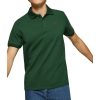 Bottle-Green Polo Shirt With Three Buttons - Image 2