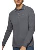 Asphalt-Grey Polo Shirt With Two Buttons - Image 2