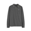 Asphalt-Grey Polo Shirt With Two Buttons - Image 5