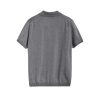 Grey-Marl Short-Sleeve Knitted Polo Shirt - Image 6