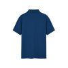 Indigo-Blue Polo Shirt With Three Buttons - Image 6