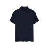 Navy-Blue Polo Shirt With Three Buttons - Image 5