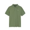 Jade-Green Polo Shirt With Three Buttons - Image 4