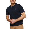 Caramel Short-Sleeve Knitted Polo Shirt - Image 8