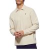 Beige Long-Sleeve Polo Shirt With Two Buttons - Image 2