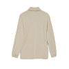 Beige Long-Sleeve Polo Shirt With Two Buttons - Image 5